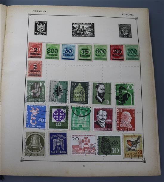 A Stanley Gibbons Simplex stamp album and two other stamp albums